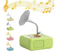 Phonographe pour Enfants avec 96 Cartes d'apprentissage et 8 Cartes d'enregistrement, Lecteur de Contes musicaux en Anglais pour améliorer Les compétences d'écoute, Livre Audio Cadeau, phonographe