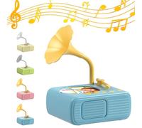 Phonographe pour Enfants avec 96 Cartes d'apprentissage et 8 Cartes d'enregistrement, Lecteur de Contes musicaux en Anglais pour améliorer Les compétences d'écoute, Livre Audio Cadeau, phonographe
