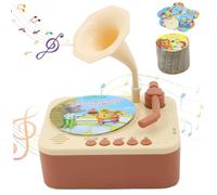 Phonographe pour Enfants avec 96 Cartes, Tourne-Disque pour Tout-Petits, Lecteur d'histoires et de Musique, phonographe éducatif pour garçons et Filles à partir de 3 Ans