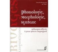 Phonologie morphologie syntaxe Pur (Auteur)