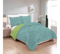 phonxia Couette 90x190 Enfant, Abstrait Moderne - Couette Imprimée Tempérée 4 Saisons Réversible Légère, sans Housse Turquoise - Edredon Duvet 1 Personne avec 2 Taies d'oreiller C158