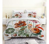 phonxia Couette 90x190 Enfant Motif botanique Jungle Imprimée Tempérée 4 Saisons Réversible sans Housse Vert Encre - Edredon Légère Duvet 1 Personne avec 2 Taies d'oreiller S9