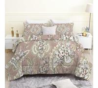 phonxia Couette 90x190 Enfant Motif Cachemire Vintage Imprimée Tempérée 4 Saisons Réversible sans Housse Bleu Ciel - Edredon Légère Duvet 1 Personne avec 2 Taies d'oreiller S14