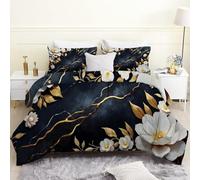 phonxia Couette 90x190 Enfant Motif Style Jungle Imprimée Tempérée 4 Saisons Réversible sans Housse Bleu foncé - Edredon Légère Duvet 1 Personne avec 2 Taies d'oreiller S39