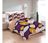 phonxia Couette 90x190 Enfant, Végétal élégant - Couette Imprimée Tempérée 4 Saisons Réversible Légère, sans Housse Motif végétal - Edredon Duvet 1 Personne avec 2 Taies d'oreiller C188