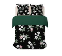phonxia Housse de Couette 260x240 cm Petites Fleurs Roses Classiques Parure de Lit 240 x 260 Adulte en Microfibre pour Jeunes Garçons Filles Vert forêt Ensemble de Literie avec Fermeture Éclair H-45