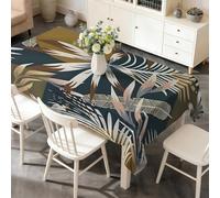 phonxia Motif Feuilles De Palmiers Nappe Rectangulaire 150x300 cm, Tropical Protection Lavable pour Table, Printemps Eté Abstrait Été Imprimée Linge de Table Décoration pour Cuisine Jardin Fête QW10