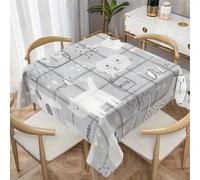 phonxia Nappe Carré Chats Dessinés 180x180cm, Motif Lait, Nappe de Vacances/Saisonnière, Table Nappe Enfantin Minimaliste Anti Tache Impermeable, pour Fête Dîner de Famille Décoration de Table AF59