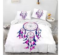 phonxia Parure de lit 220x240 Adulte Attrape-RêVes Violet Housse de Couette 2 Personnes, Housse de Couette 220x240 avec Fermeture Éclair Ultra Doux Microfibre Literie et 2 Taies d'oreiller 65x65…