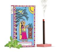 PHOOL LUXURY INCENSE Bâtons d'encens sans bambou - Tulsi | Bâtons Dhoop pour Pooja et Havan | Support Dhoop à l'intérieur | Tulsi Agarbatti | Sans charbon | Durée de combustion : 60+ minutes | Cadeau