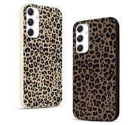 Phoona 2 Pièces Coque pour Samsung Galaxy A54 5G 6,4'', Étui Souple TPU Aesthetic Petit Léopard Motif Dessin Durable Fine Silicone Housse de Antichoc Anti-Rayures Camera Protection Cover pour Fille