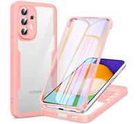 Phoona 360 degrés Coque pour Samsung Galaxy A52 5G/4G / A52s 5G avec Transparent Protection d'écran, Silicone Antichoc écran Coque, Anti-Rayures Intégrale Étui Housse pour Samsung A52/ A52s, Rose