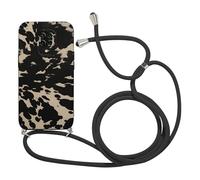Phoona Coque avec Cordon pour Xiaomi Redmi Note 9 Pro/Note 9S 4G 6,67", Aesthetic Étui avec Collier, Tour de Cou Lanière en Corde Silicone Antichoc Housse Lanyard Case pour Redmi Note 9S, Léopard 2
