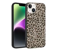Phoona Coque Étui Cover Case Housse pour iPhone 17 6.3 Pouces,Protection Antichoc Antidérapante Anti-Rayures Antipoussière pour Objectif,Motif Léopard Gris Aesthetic Motif Noir