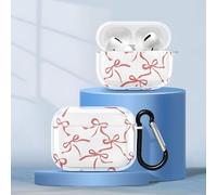 Phoona Coque pour Apple AirPods 3 2021 Silicone TPU Transparente Motifs Rose Arc Case avec Porte-clés, Étui Housse Compatible Charge sans Fil Protection Boîtier Filles Femmes