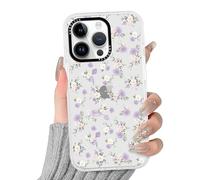 Phoona Coque pour iPhone 12 Mini 5.4",Étui Souple Aesthetic Motif Dessin Durable Transparente Silicone Housse Antichoc Anti-Rayures Camera Protection Cover Fille,Fleur Violette