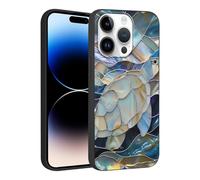 Phoona Coque pour iPhone 12 Pro Max 6.7",Étui Souple Silicone TPU Aesthetic Motif Dessin Durable Fine Housse Antichoc Anti-Rayures Camera Protection Femmes Filles Cover,Tortue de mer