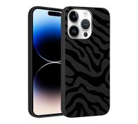 Phoona Coque pour iPhone 14 Pro Max 6.7",Étui Souple TPU Aesthetic Motif Dessin Durable Silicone Housse Antichoc Anti-Rayures Camera Protection Cover Femmes Filles,Zèbre Bande A