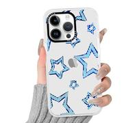 Phoona Coque pour iPhone 16 Plus 6.7",Étui Cover Case Housse avec Aesthetic Motif Étoile Bleue,Protection Antichoc Intégrale,Finition Anti-Rayures,Design Simple Élégant,Transparante
