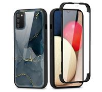 Phoona Coque pour Samsung Galaxy A02s（4G） Etui avec Protecteur D'écran Intégré 6.5", 360 Degrés Full Body Protection Housse Con Aesthetic Motif Design Intégrale Rubuste Bumper Case pour Fille, 15