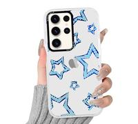 Phoona Coque pour Samsung Galaxy A13 5G 6.5",Étui Cover Case Housse avec Aesthetic Motif Étoile Bleue,Protection Antichoc Intégrale,Finition Anti-Rayures,Design Simple Élégant,Transparante