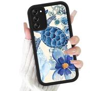 Phoona Coque pour Samsung Galaxy A54 5G 6.4",Étui Aesthetic Motif Dessin Durable Fine Silicone Housse Antichoc Anti-Rayures Camera Protection Femmes Filles Case Cover,Turtle Flowers