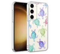 Phoona Coque pour Samsung Galaxy A55 5G 6.5", Étui TPU Aesthetic Motif Dessin Durable Fine Transparente Silicone Housse de Antichoc Anti-Rayures Camera Protection Cover pour Fille,Tortue Colorée