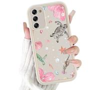 Phoona Coque pour Samsung Galaxy S20 FE/S20 Lite 6.5",Fleuris Étui Souple Aesthetic Motif Dessin Durable Fine Silicone Housse de Antichoc Anti-Rayures Camera Protection Cover Fille,Fleur de Tortue H
