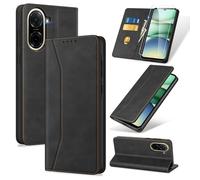 Phoona Coque pour Xiaomi Redmi A5 4G avec 1 Verre Trempé, Housse Premium en Cuir PU Portefeuille [RFID Blocage][Antichoc][Magnétique][Porte Cartes][Stand Fonction] Etui Flip Case Noir