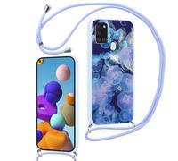 Phoona Cordon de Coque pour Samsung Galaxy A16 5G 6.7'', Méduse Aesthetic Motif Design Slim Silicone Bumper Cover avec Laniere Accroché Autour Collier Réglable Antichoc Housse Caméra Case,22