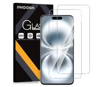 Phoona Lot de 2 Verre Trempé pour iPhone 16 Plus, Film Protection Écran, 9H Dureté Anti-Rayures Sans Bulles Facile à Installer 0,33mm HD Ultra Transparent Protecteur Vitre