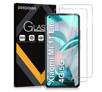 Phoona Lot de 2,Verre Trempé pour Xiaomi Mi 11 Lite/Mi 11 Lite 5G NE,Dureté 9H Glass,Anti Rayures,Sans Bulles,Haute Définition,Film Protection écran pour Xiaomi 11 Lite 5G