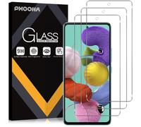 Phoona Lot de 3 Verre Trempé Pour Samsung Galaxy A51, Film Protection écran, Dureté 9H Glass, Ultra Résistant Vitre Protecteur, Clarté HD, sans Bulles, Anti-Rayures