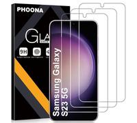 Phoona Lot de 3 Verre Trempé Pour Samsung Galaxy S23 5G, Film Protection écran, Dureté 9H Glass, Ultra Résistant Vitre Protecteur, Clarté HD, sans Bulles, Anti-Rayures