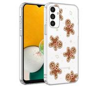 Phoona Noël Coque Étui Compatible avec Samsung Galaxy A07 6.7" Cover Case Housse, Motif Biscuits Spécial Noël,Souple Protection Antichoc en Silicone, Transparante pour Femmes Filles