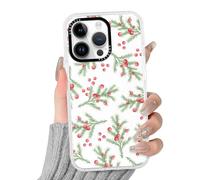 Phoona Noël Coque Étui Cover Case Housse pour iPhone 16 6.1", Aesthetic Motif Sapins Noël Protection Antichoc Anti-poussière Anti-Rayures Lentille Appareil Photo Transparante