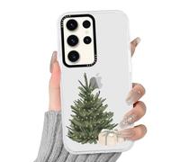 Phoona Noël Coque Étui Cover Case Housse pour Samsung Galaxy A26 5G 6.64", Aesthetic Motif Sapin Vert et Boîte Cadeau, Transparante Silicone Antichoc Protection Telephone pour Femmes Filles