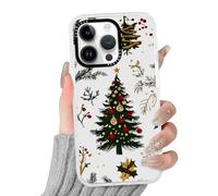 Phoona Noël Coque Étui Cover Compatible avec iPhone 14/iPhone 13 6.1" Case Housse Antichoc Protection Objectif Anti-Poussière Anti-Saleté,Motif Sapin Noël Étoile,Aesthetic Transparante