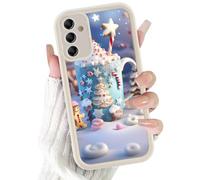 Phoona Noël Coque Étui Cover Compatible avec Samsung Galaxy S25 Ultra 5G 6.9" Case Housse Aesthetic Motif Antichoc,Design Tasse Café Canne Festive pour Protection Intégrale Ultra Léger,Blanc Cassé