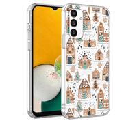Phoona Noël Coque Étui Cover pour Samsung Galaxy A07 6.7" Case Housse Anti-Choc Protection Objectif Anti-Poussière Résistante Rayures,Motif Biscuits Maison Festif Saison,Transparente