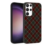 Phoona Noël Coque Étui Cover pour Samsung Galaxy S21 5G 6.2 Pouces Case Housse Antichoc Anti-Rayures Anti-Poussière Aesthetic Motif Carreaux Rouge Vert Spécial Fête Hivernale Fin d'Année