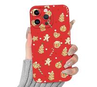 Phoona Noël Coque pour iPhone 11 Pro 5.8",Étui Souple Aesthetic Motif Dessin Durable Fine Silicone Housse Antichoc Anti-Rayures Camera Protection Noel Cover pour Fille,Pan d'gingembre