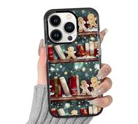 Phoona Noël Coque pour iPhone 12 Mini 5.4",Étui Aesthetic Motif Dessin Durable Fine Transparente Silicone Housse Antichoc Anti-Rayures Camera Protection Noel Cover Fille,Pan d'gingembre