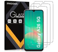 Phoona Verre Trempé [3 Pièces] Pour Samsung Galaxy A26 5G, Dureté 9H Film Protection écran, Ultra Résistant Vitre Protecteur, Clarté HD, sans Bulles, Anti-Rayures