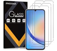 Phoona Verre Trempé [3 Pièces] Pour Samsung Galaxy A34 5G, Dureté 9H Film Protection écran, Ultra Résistant Vitre Protecteur, Clarté HD, sans Bulles, Anti-Rayures