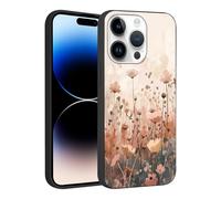 Phoona Vintage Fleuris Coque pour iPhone 13 Mini 5.4",Étui Aesthetic Motif Dessin Durable Souple Silicone Housse Antichoc Anti-Rayures Camera Protection Cover Femmes Filles,Fleurs Roses