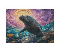 Phoque commun Puzzle 300 Pièces pour Adultes Design Moderne Educa Jeu De Réflexion Relaxation Art Cadeau De Fête Famille 300 PCS