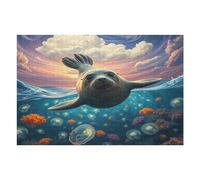 Phoque commun Puzzles 1000 Pièces pour Adultes Educa Difficile Challenge Artistique Relaxation Art Décoration Intérieure Famille 1000 PCS