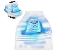 Phoque De Lion De Mer Bleu Art Housse de Canopée de Siège de Voiture pour Poussette Bébé Dais Siège-Auto Couverture D'Allaitement Pare-Soleil Respirant Extensible pour Garçons Filles
