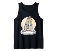 Phoque Hivernal Mignon avec Bonnet et écharpe Débardeur